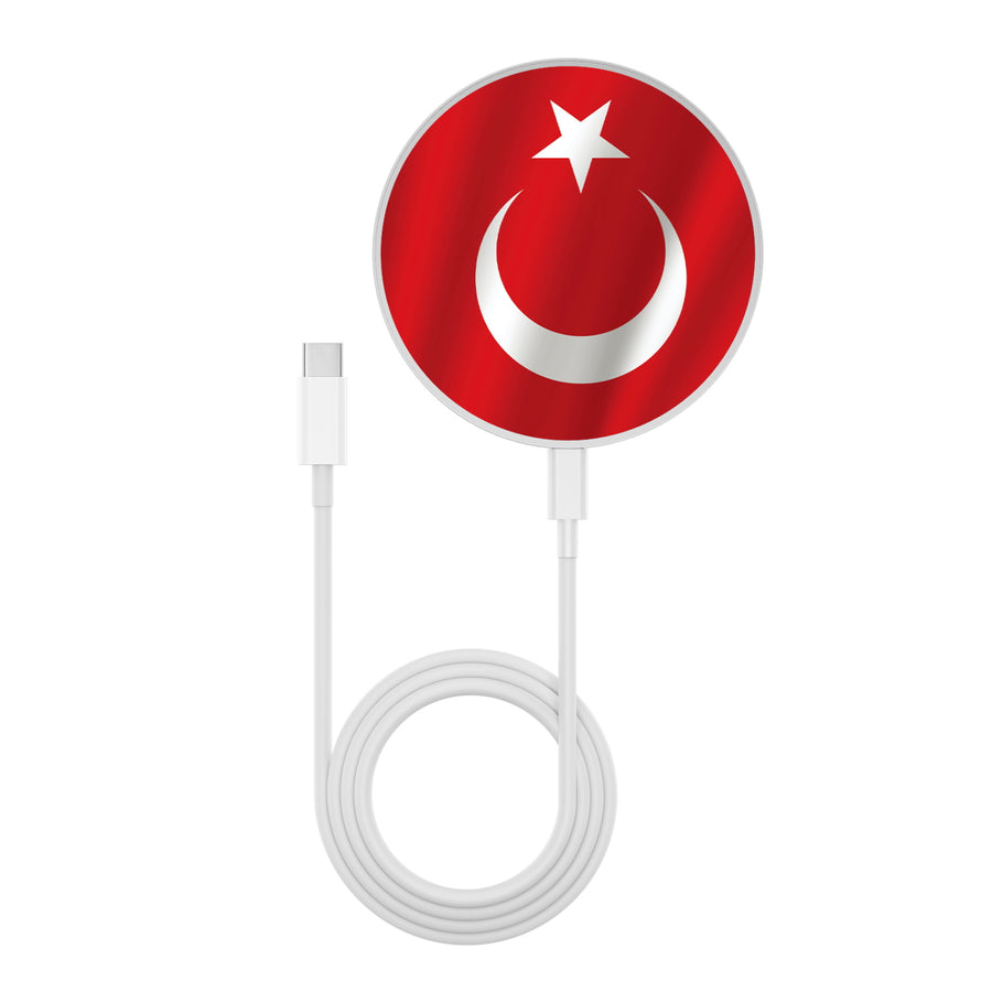 MyBat Design Lab Series Wireless Charging Pad - Silver - Turkey Flag - MCGWIRC22SL-161-3.jpg