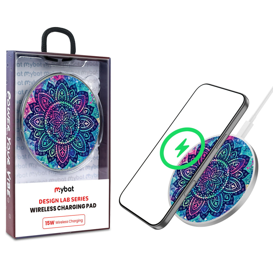 MyBat Design Lab Series Wireless Charging Pad - Silver - Cosmic Mandala - MCGWIRC22SL-165-1.jpg