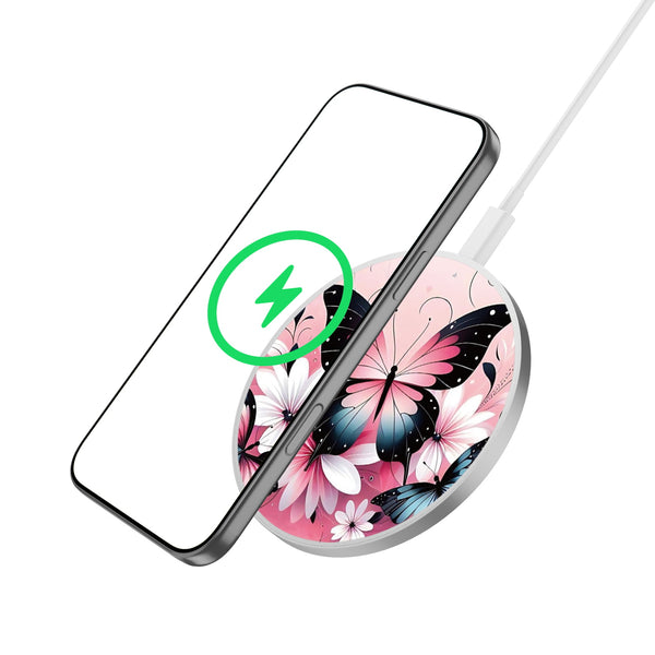 MyBat Design Lab Series Wireless Charging Pad - Silver - Butterfly Bouquet - MCGWIRC22SL-184-2.jpg