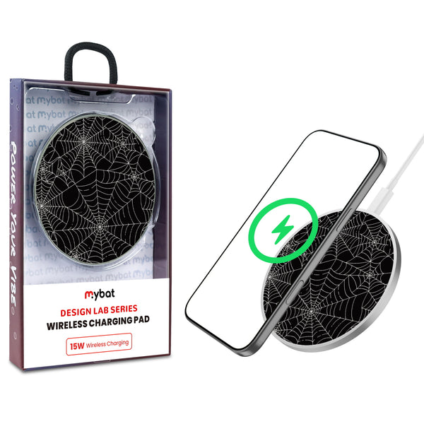 MyBat Design Lab Series Wireless Charging Pad - Silver - Spider Web - MCGWIRC22SL-217-1.jpg