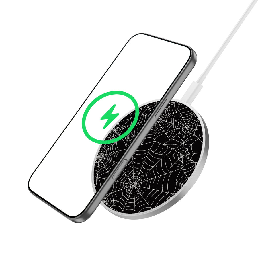 MyBat Design Lab Series Wireless Charging Pad - Silver - Spider Web - MCGWIRC22SL-217-2.jpg
