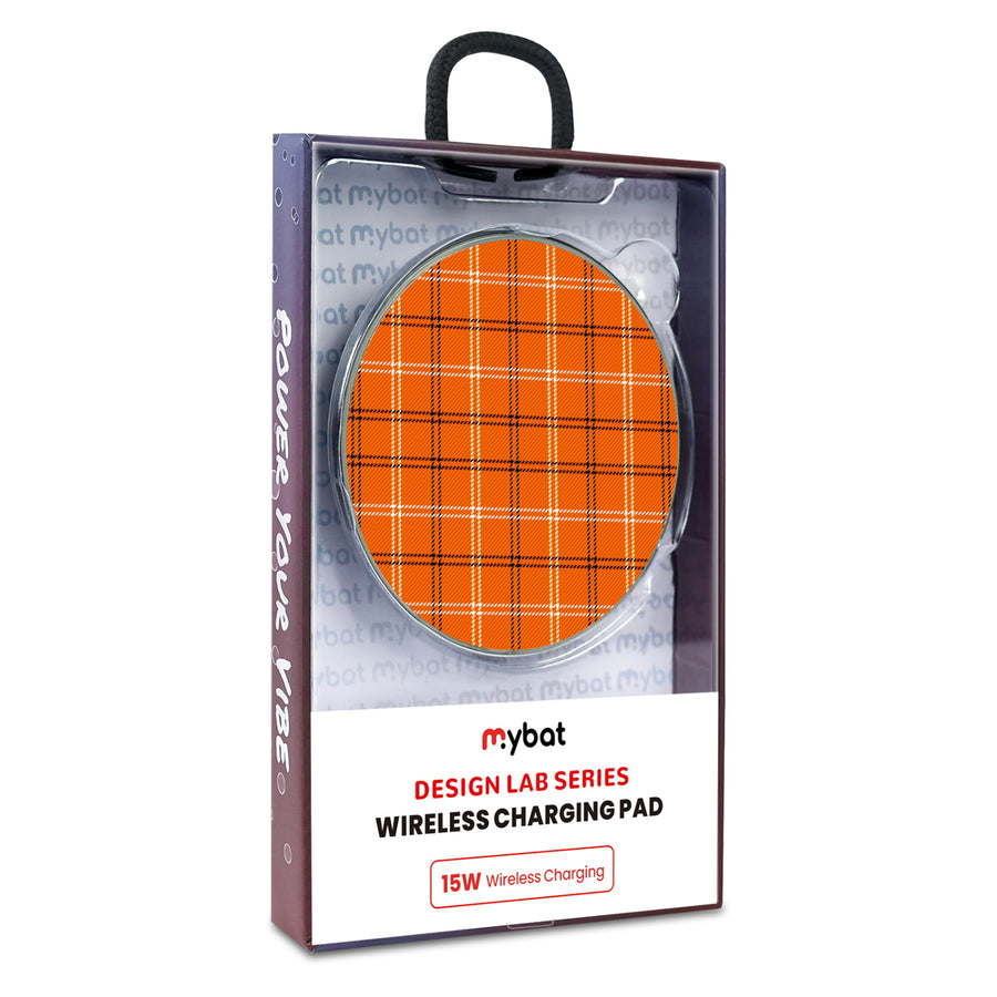 MyBat Design Lab Series Wireless Charging Pad - Silver - Pumpkin Plaid - MCGWIRC22SL-244-9.jpg