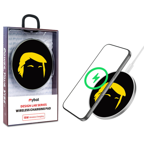 MyBat Design Lab Series Wireless Charging Pad - Silver - Trump Golden Silhouette - MCGWIRC22SL-251-1.jpg