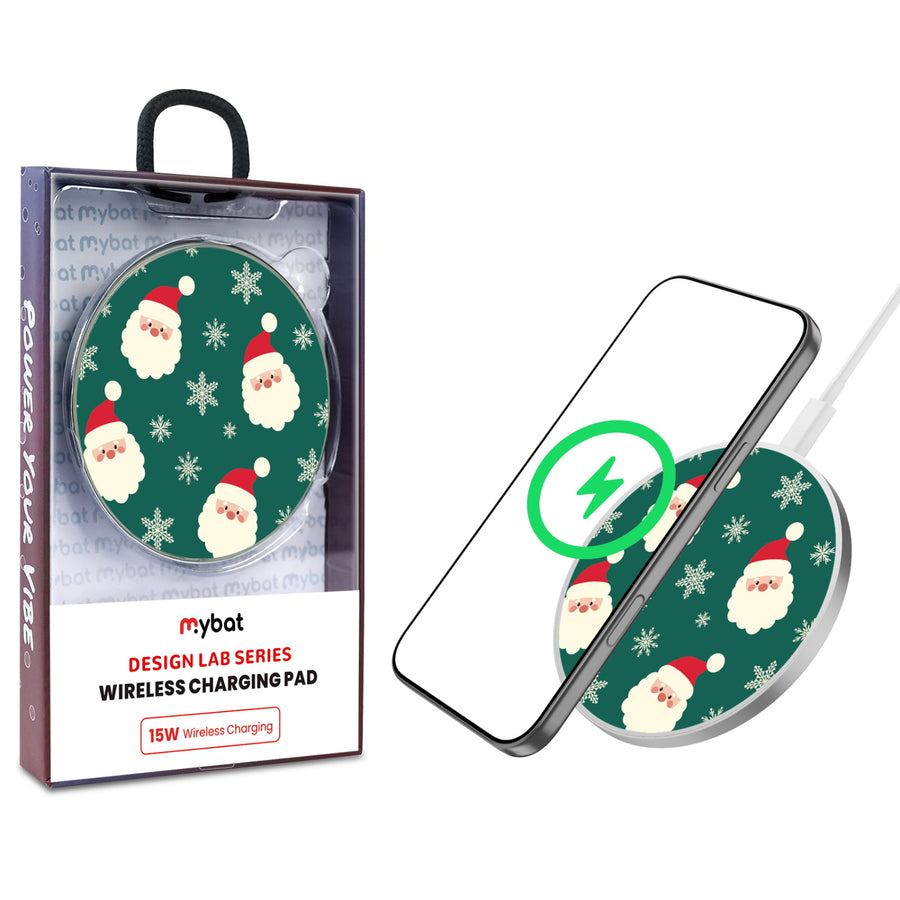 MyBat Design Lab Series Wireless Charging Pad - Silver - Jolly Saint Nick - MCGWIRC22SL-271-1.jpg
