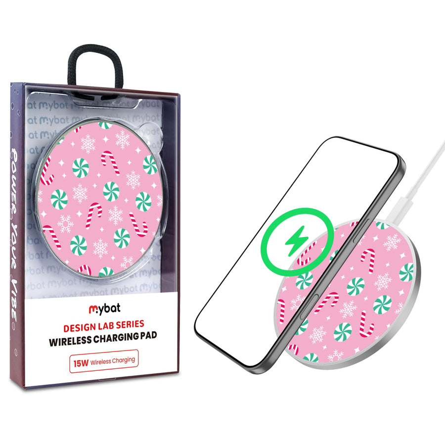 MyBat Design Lab Series Wireless Charging Pad - Silver - Peppermint Swirl - MCGWIRC22SL-272-1.jpg