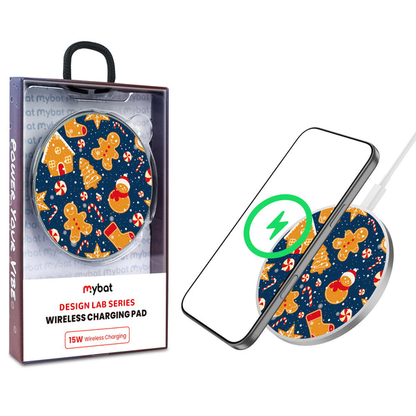 MyBat Design Lab Series Wireless Charging Pad - Silver - Gingerbread Cookies - MCGWIRC22SL-273-1.jpg