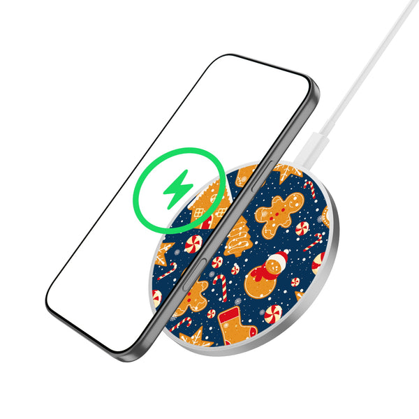 MyBat Design Lab Series Wireless Charging Pad - Silver - Gingerbread Cookies - MCGWIRC22SL-273-2.jpg