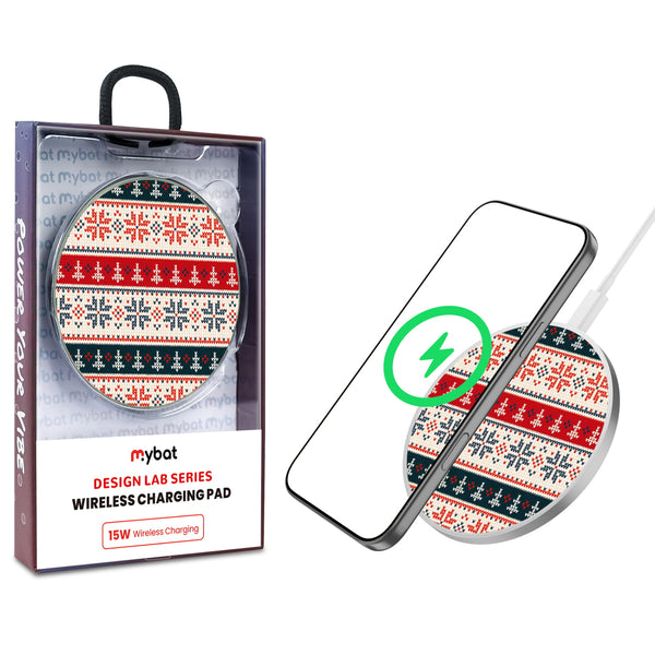 MyBat Design Lab Series Wireless Charging Pad - Silver - Festive Flair - MCGWIRC22SL-275-1.jpg