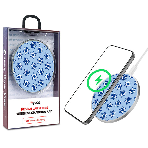 MyBat Design Lab Series Wireless Charging Pad - Silver - Star of David - MCGWIRC22SL-279-1.jpg