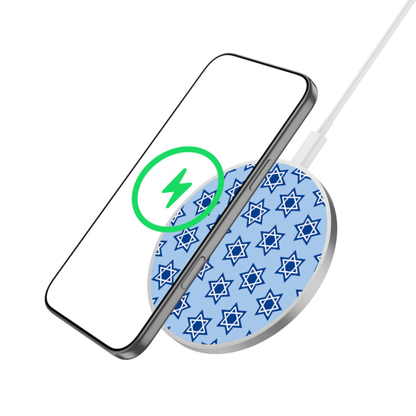 MyBat Design Lab Series Wireless Charging Pad - Silver - Star of David - MCGWIRC22SL-279-2.jpg