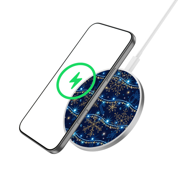 MyBat Design Lab Series Wireless Charging Pad - Silver - Snowflake Twinkle - MCGWIRC22SL-285-2.jpg