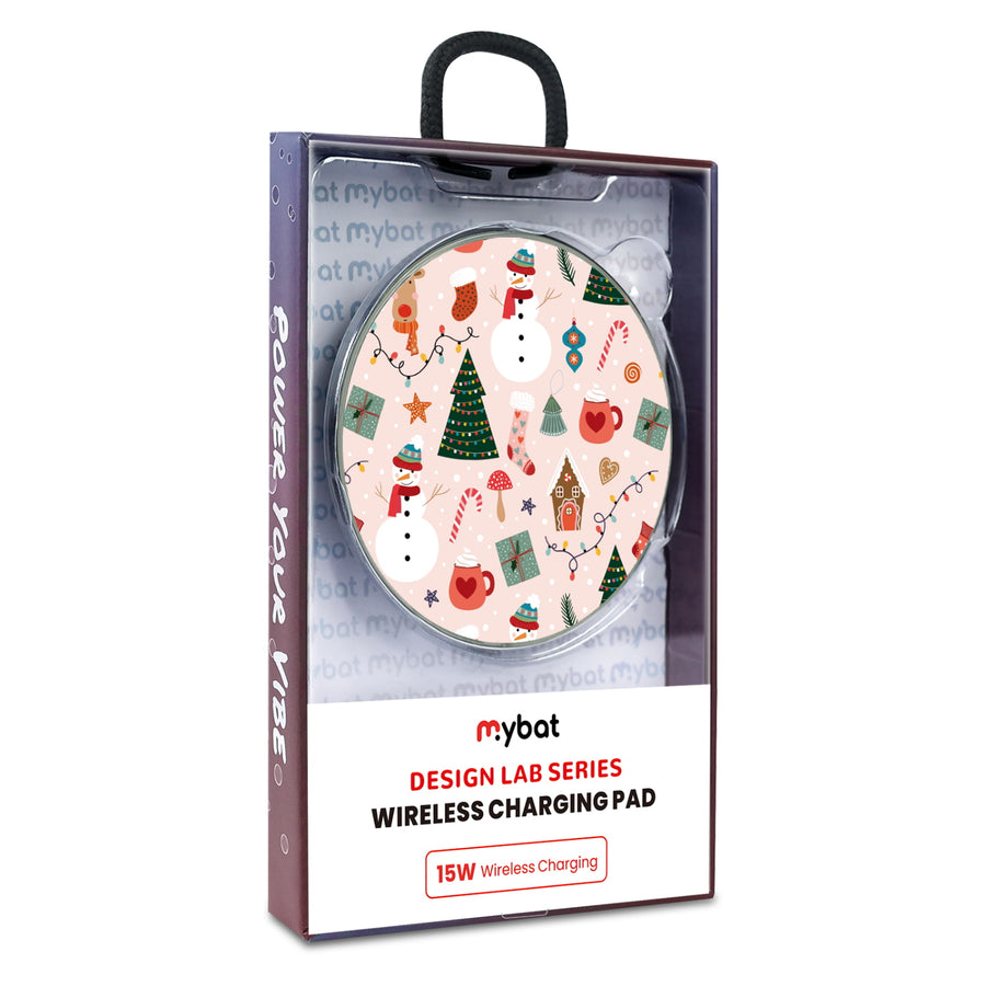 MyBat Design Lab Series Wireless Charging Pad - Silver - Holly Jolly Time - MCGWIRC22SL-288-9.jpg