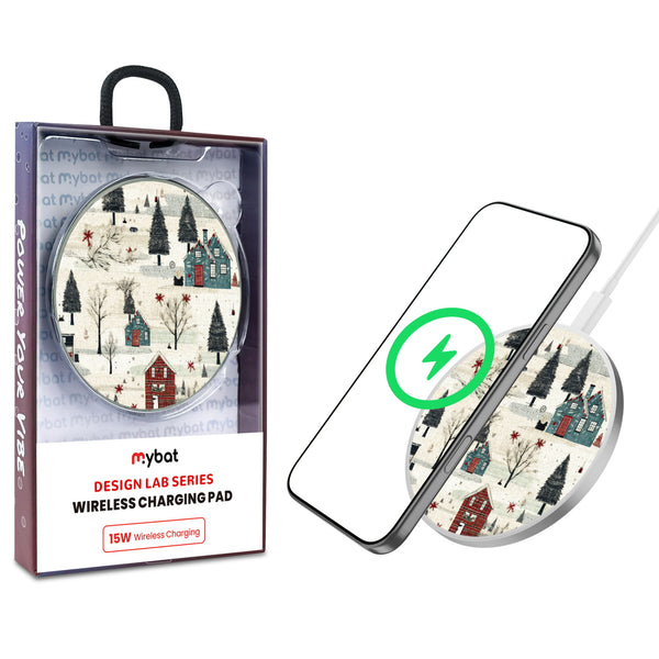 MyBat Design Lab Series Wireless Charging Pad - Silver - Charming Cottages - MCGWIRC22SL-294-1.jpg