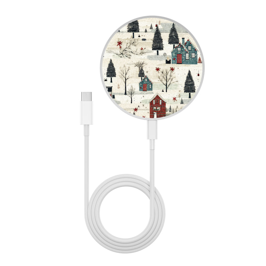 MyBat Design Lab Series Wireless Charging Pad - Silver - Charming Cottages - MCGWIRC22SL-294-3.jpg