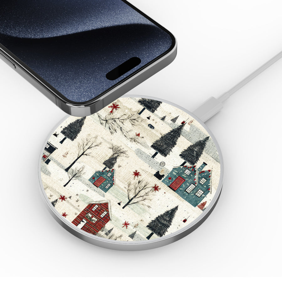 MyBat Design Lab Series Wireless Charging Pad - Silver - Charming Cottages - MCGWIRC22SL-294-4.jpg