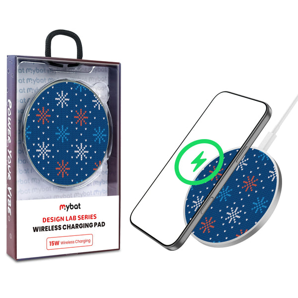 MyBat Design Lab Series Wireless Charging Pad - Silver - Winter Sweater - MCGWIRC22SL-303-1.jpg