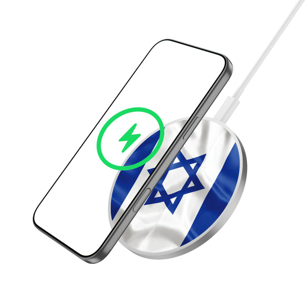 MyBat Design Lab Series Wireless Charging Pad - Silver - Israel Flag - MCGWIRC22SL-308-2.jpg