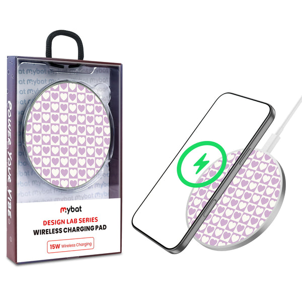 MyBat Design Lab Series Wireless Charging Pad - Silver - Heart Grid - MCGWIRC22SL-339-1.jpg