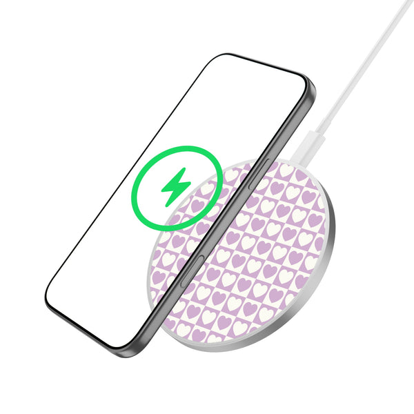 MyBat Design Lab Series Wireless Charging Pad - Silver - Heart Grid - MCGWIRC22SL-339-2.jpg