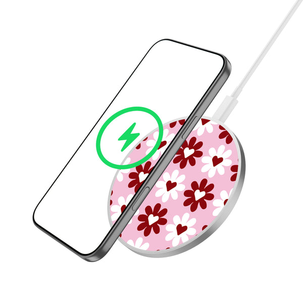 MyBat Design Lab Series Wireless Charging Pad - Silver - Love in Bloom - MCGWIRC22SL-341-2.jpg