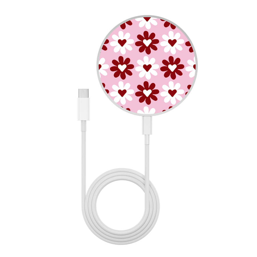 MyBat Design Lab Series Wireless Charging Pad - Silver - Love in Bloom - MCGWIRC22SL-341-3.jpg