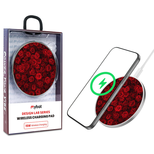 MyBat Design Lab Series Wireless Charging Pad - Silver - Red Roses - MCGWIRC22SL-343-1.jpg