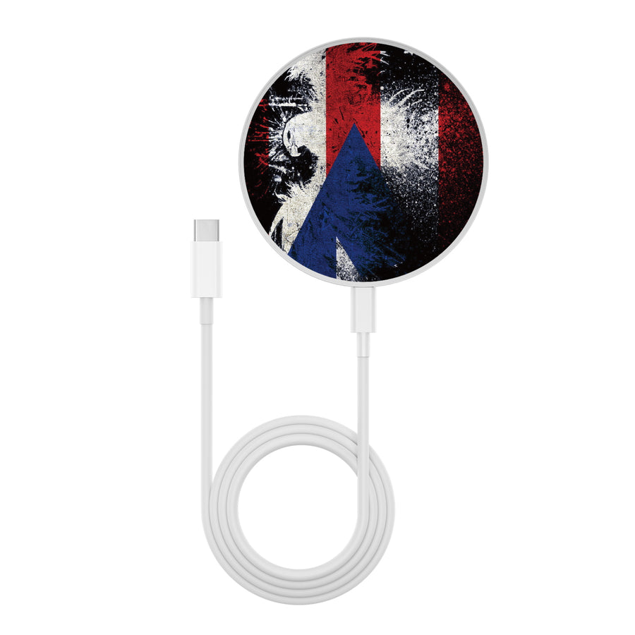 MyBat Design Lab Series Wireless Charging Pad - Silver - Puerto Rico Eagle Flag - MCGWIRC22SL-359-3.jpg