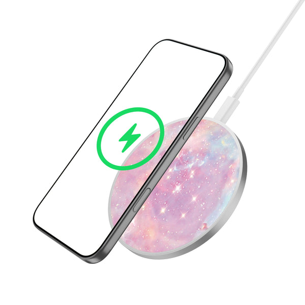 MyBat Design Lab Series Wireless Charging Pad - Silver - Pink Galaxies - MCGWIRC22SL-368-2.jpg