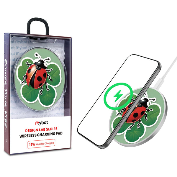 MyBat Design Lab Series Wireless Charging Pad - Silver - Ladybug Luck - MCGWIRC22SL-373-1.jpg