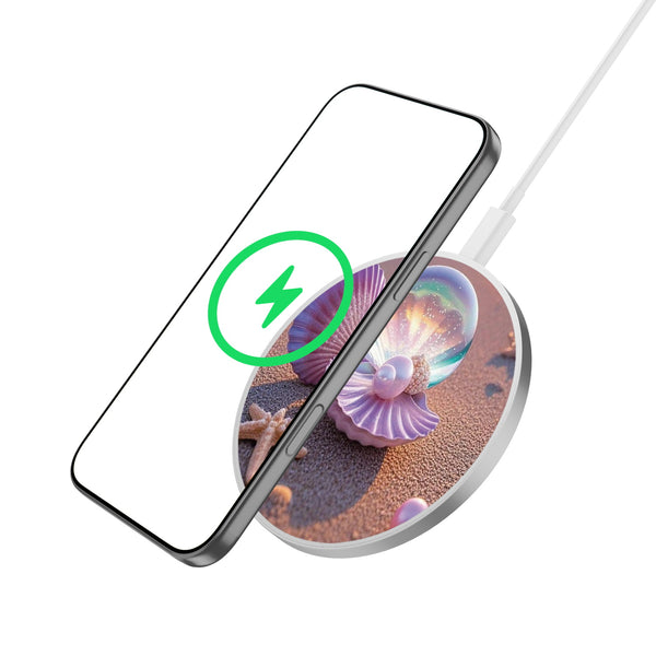 MyBat Design Lab Series Wireless Charging Pad - Silver - Seashell Beach - MCGWIRC22SL-374-2.jpg