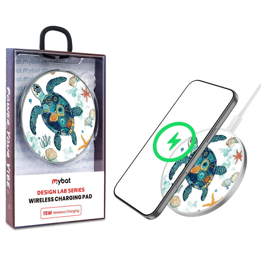 MyBat Design Lab Series Wireless Charging Pad - Silver - Sea Turtles - MCGWIRC22SL-375-1.jpg