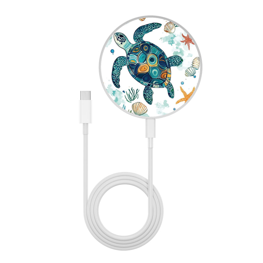 MyBat Design Lab Series Wireless Charging Pad - Silver - Sea Turtles - MCGWIRC22SL-375-3.jpg