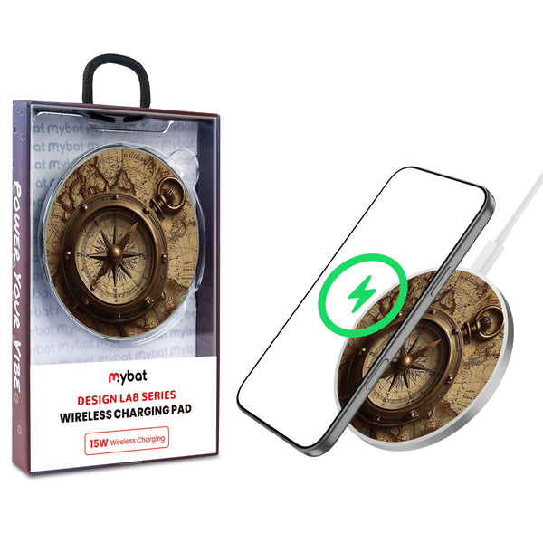 MyBat Design Lab Series Wireless Charging Pad - Silver - Compass - MCGWIRC22SL-378-1.jpg