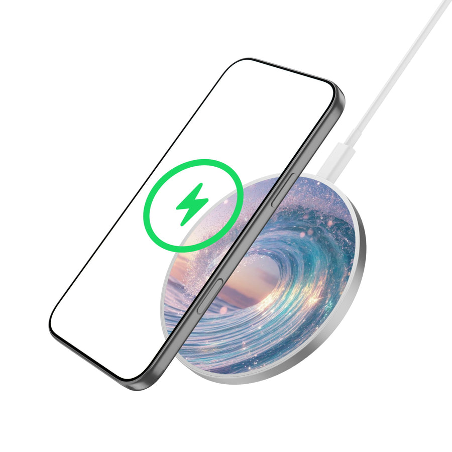 MyBat Design Lab Series Wireless Charging Pad - Silver - Dreamy Waves - MCGWIRC22SL-379-2.jpg