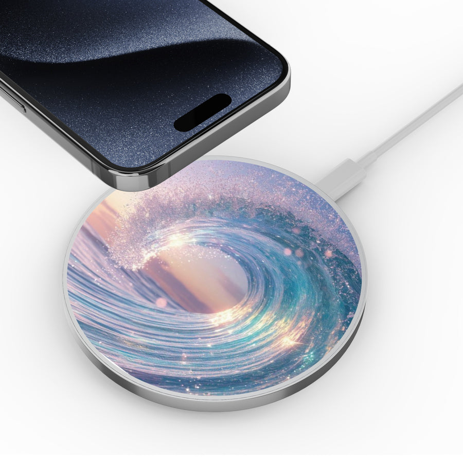 MyBat Design Lab Series Wireless Charging Pad - Silver - Dreamy Waves - MCGWIRC22SL-379-4.jpg