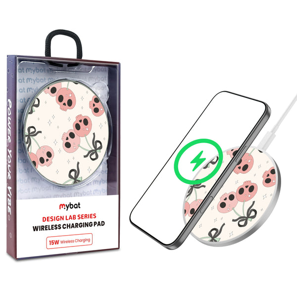 MyBat Design Lab Series Wireless Charging Pad - Silver - Cherry Skulls - MCGWIRC22SL-408-1.jpg