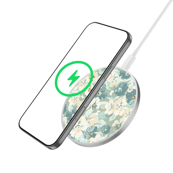 MyBat Design Lab Series Wireless Charging Pad - Silver - Vintage Garden - MCGWIRC22SL-432-2.jpg