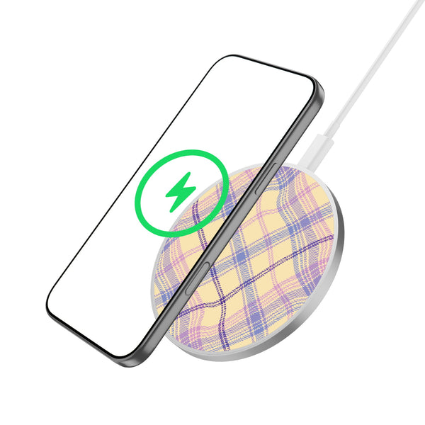 MyBat Design Lab Series Wireless Charging Pad - Silver - Wavy Plaid - MCGWIRC22SL-442-2.jpg