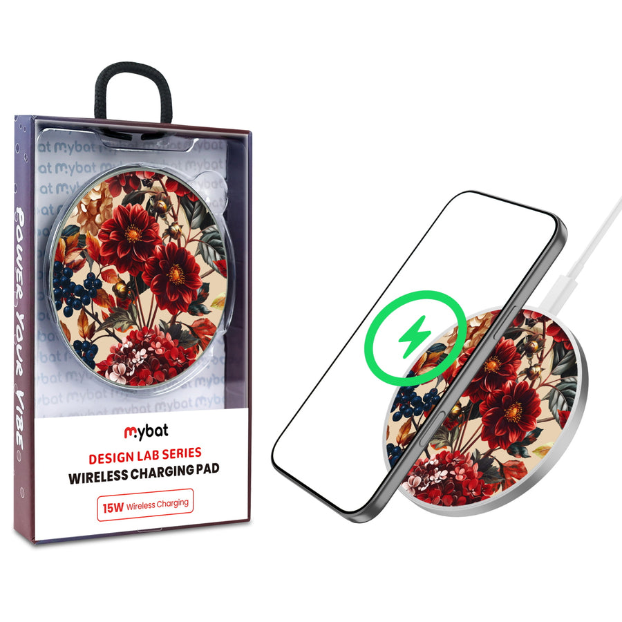 MyBat Design Lab Series Wireless Charging Pad - Silver - Rust & Bloom - MCGWIRC22SL-449-1.jpg