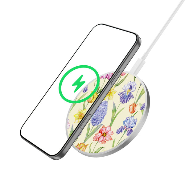 MyBat Design Lab Series Wireless Charging Pad - Silver - Spring Has Sprung - MCGWIRC22SL-467-2.jpg