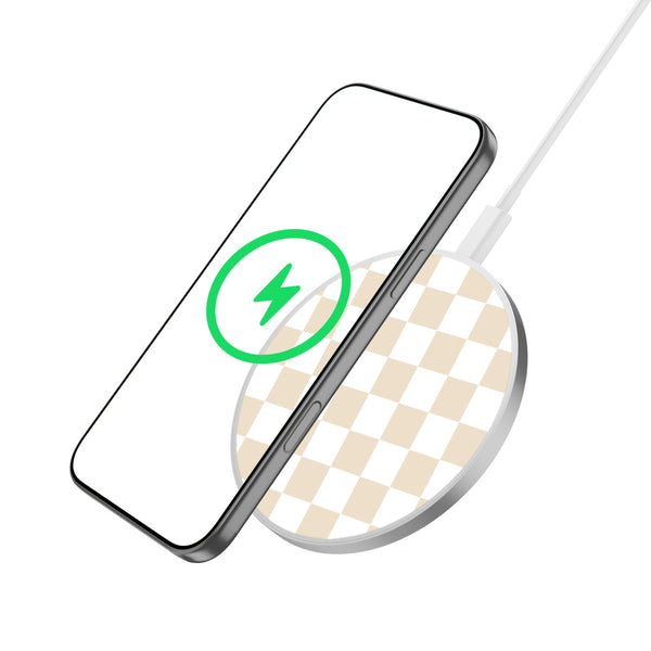 MyBat Design Lab Series Wireless Charging Pad - Silver - Tan Check - MCGWIRC22SL-475-2.jpg