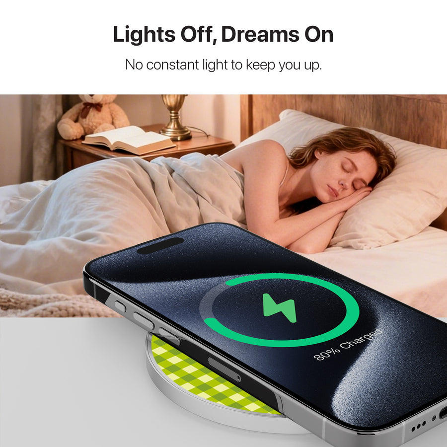 MyBat Design Lab Series Wireless Charging Pad - Silver - Green Gingham - MCGWIRC22SL-476-7.jpg