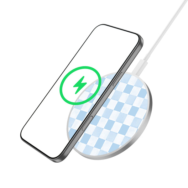 MyBat Design Lab Series Wireless Charging Pad - Silver - Sky Blue Check - MCGWIRC22SL-478-2.jpg
