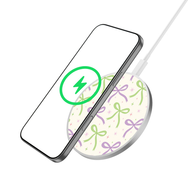 MyBat Design Lab Series Wireless Charging Pad - Silver - Blooming Bows - MCGWIRC22SL-493-2.jpg