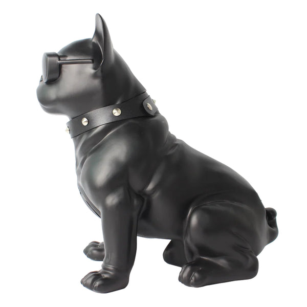 MaxPower Wooof Frenchie Style 13" Tall Dog Speaker With Glasses And Mic - Black - MD561-BK-2.jpg