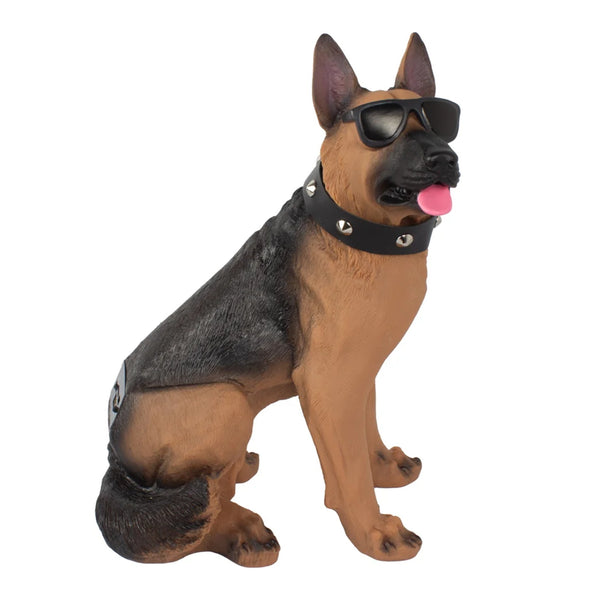 MaxPower Wooof 11" Tall Speaker German Sheperd Style With Glasses & Collar - Brown - MD5671-BROWN-2.jpg