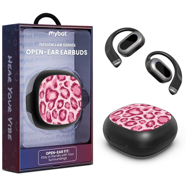 MyBat Design Lab Open-Ear Earbuds - Black - Pink Leopard Print - MFHSBTST251-007-1.jpg