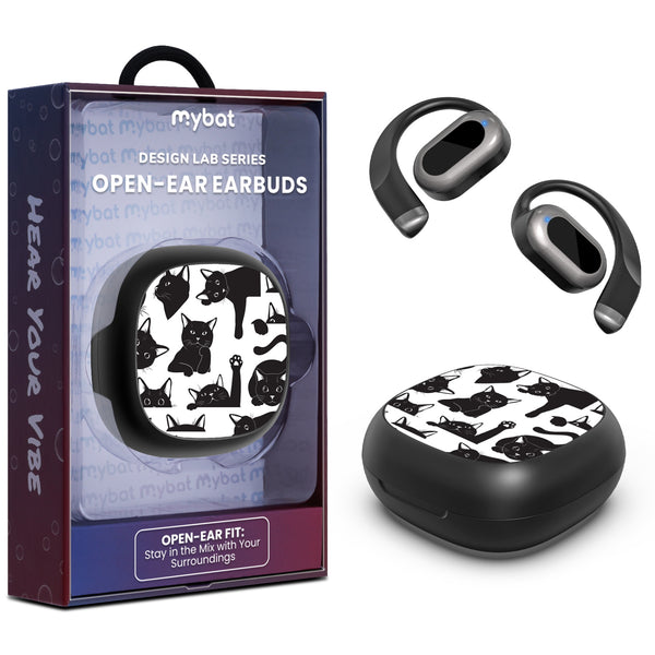 MyBat Design Lab Open-Ear Earbuds - Black - Black Cats - MFHSBTST251-017-1.jpg