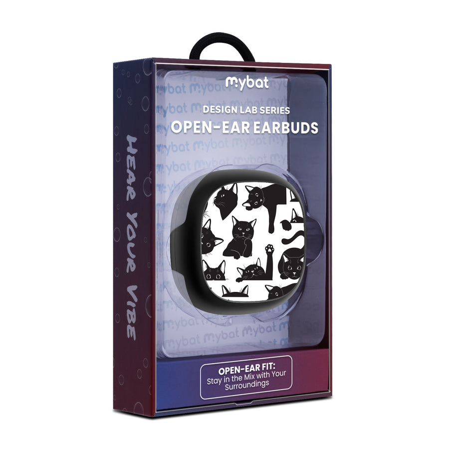 MyBat Design Lab Open-Ear Earbuds - Black - Black Cats - MFHSBTST251-017-10.jpg