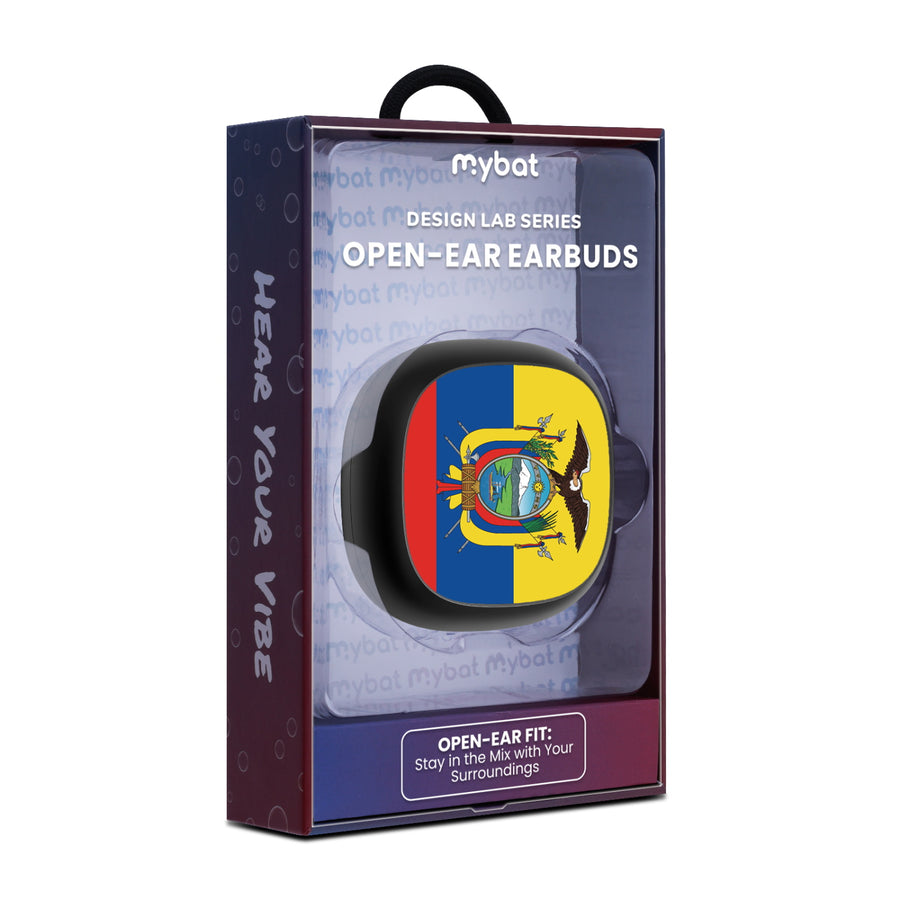 MyBat Design Lab Open-Ear Earbuds - Black - Ecuadorean Flag - MFHSBTST251-030-10.jpg